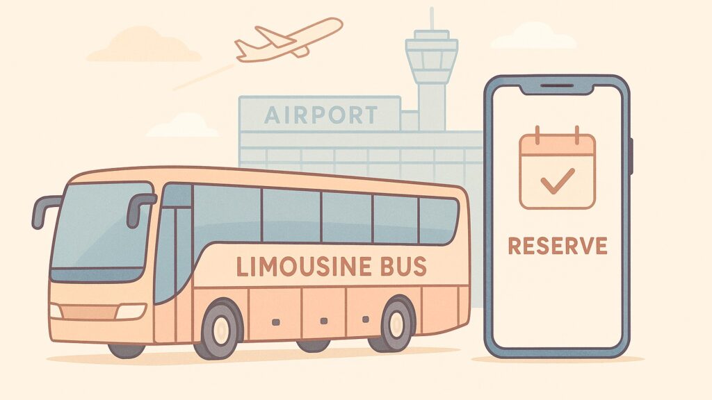 リムジンバスはあるが、利用には予約が必要