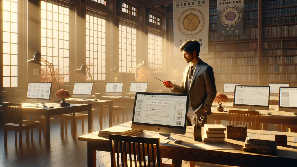 スーツを着たビジネスマンが商談中に手元の資料を指差しているシーン